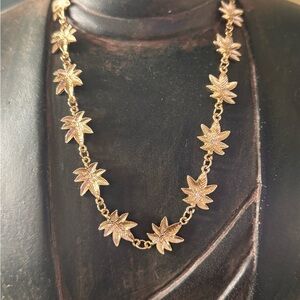 Dolls Kill Gold Leaf Necklace
